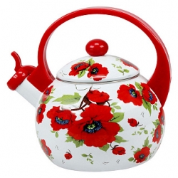 Чайник эмал. 2,5л. ЕМ-25101/11 Алые маки Чайник эмал. 2,5л. ЕМ-25101/11 Алые маки